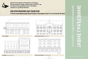 Изложба студентских радова: ОД КЛАСИЦИЗМА ДО СЕЦЕСИЈЕ – Јавне грађевине