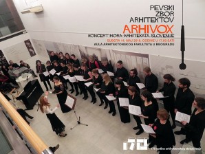 Koncert hora arhitekata Slovenije – Arhivox u Auli Arhitektonskog fakulteta