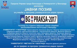 Konkurs: Univerzitetska radna praksa – BG PRAKSA 2017