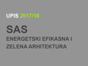 Upis na Specijalističke akademske studije – Energetski efikasna i zelena arhitektura 2017/18 (ažurirano)