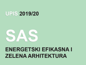 Upis na Specijalističke akademske studije 2019/20 – Energetski efikasna i zelena arhitektura 2019/20 – konačna rang lista