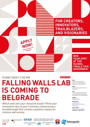Poziv na virtuelno takmičenje – Falling Walls Lab