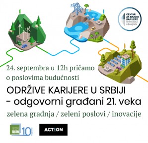 Panel diskusija u okviru SERIJALA “Održive karijere u Srbiji – odgovorni građani 21. veka” – zelena gradnja / zeleni poslovi / inovacije