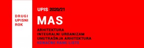 MAS 2020/21 drugi upisni rok: ZAVRŠEN UPIS