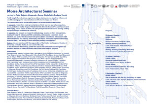 Moise Architectural Seminar
