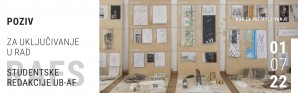 ПОЗИВ за укључивање у рад Студентске редакције УБ – АФ (РАФС)