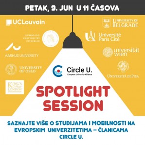 Spotlight session – онлајн скуп о приликама за мобилност студената у оквиру европске универзитетске алијансе Circle U.