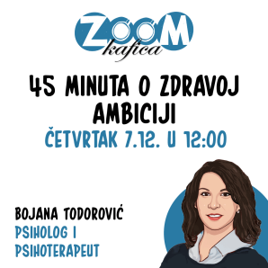 Зум кафица – 45 минута о здравој амбицији четвртак 7. децембра у 12 часова