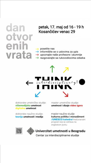 DAN OTVORENIH VRATA UNIVERZITETA UMETNOSTI, petak 17. maj