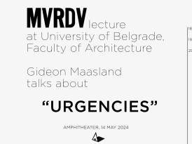 Гостујуће предавање: MVRDV “URGENCIES” Gideon Maasland