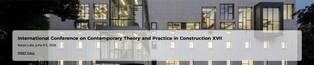 Otvoren poziv za dostavljanje radova za međunarodnu konferenciju STEPGRAD 2026