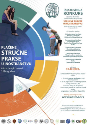 IAESTE konkurs za studente BU za 2026. godinu