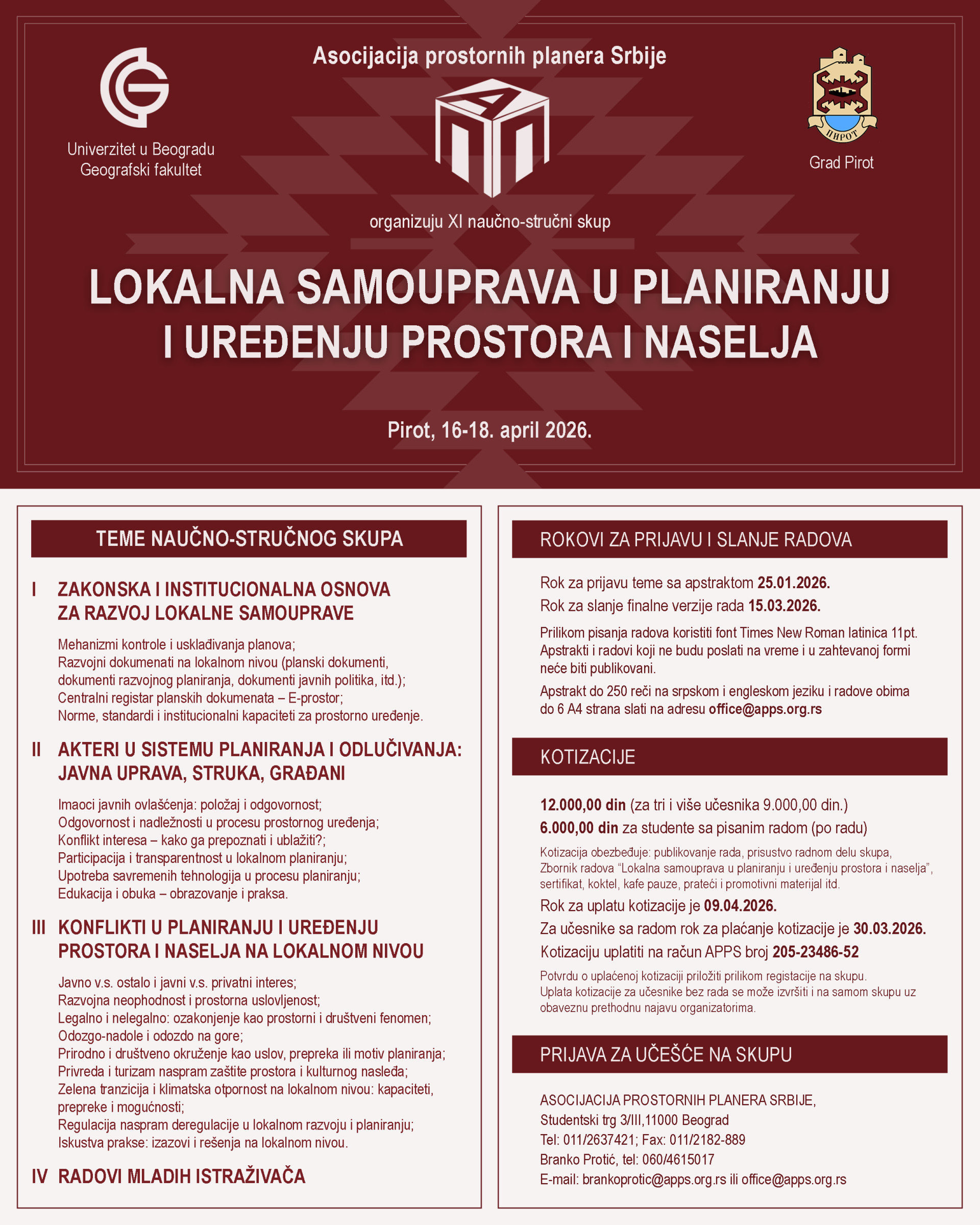 XI naučno-stručni skup „Lokalna samouprava u planiranju i uređenju prostora i naselja“